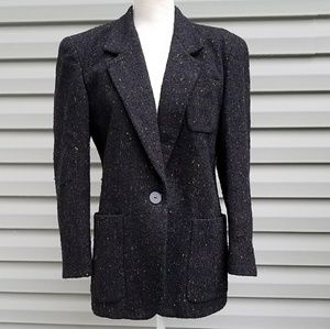 Vintage Liz Claiborne Black Boucle Blazer